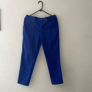 Banana Republic size 4 blue trousers. 36 inches from waist to hem. Almost new.